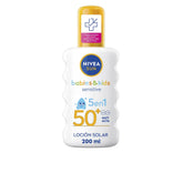 NIVEA-LOÇÃO SOLAR SUN BABIESKIDS 5 em 1 SPF50 200 ml-DrShampoo - Perfumaria e Cosmética